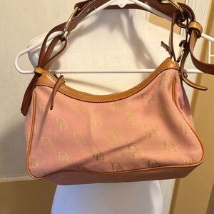 Dooney & Bourke Pink and Brown Shoulder Bag